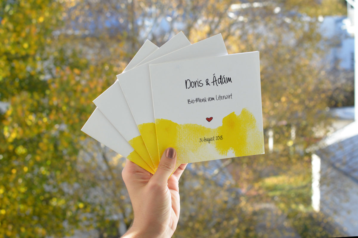 D&A Hochzeitsmenü Titelseite