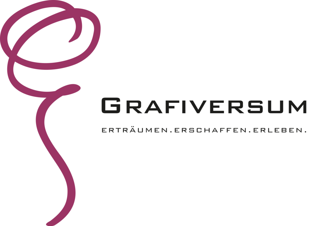 Logo Grafiversum: erträumen, erschaffen, erleben