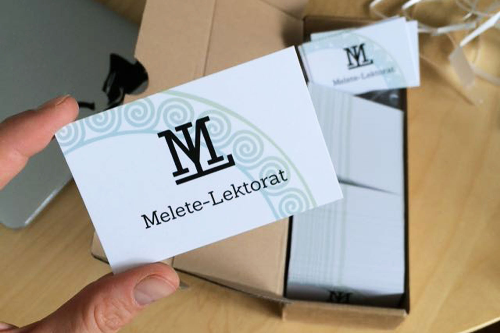 Melete Lektorat, Visitenkarten