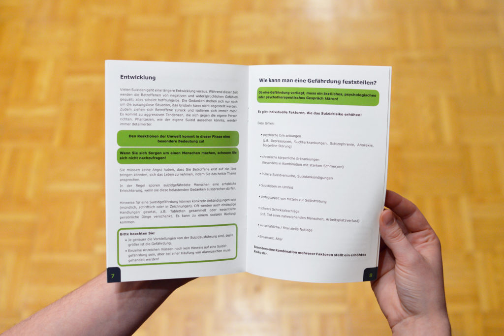 Suizidprävention, Infofolder, Innenseiten
