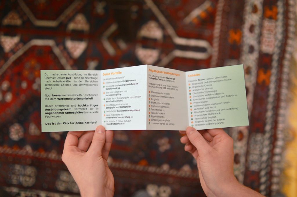 Folder Pocket, Werkmeisterschule, Innenseiten